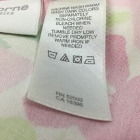 LIZ CLAIBORNE Lizsport White & Pink Floral Sleeveless Sheath Dress Size 4P GUC - Picture 7 of 8